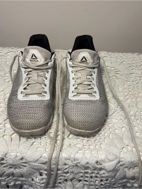 Reebok Women’s Knit Athletic Shoes - White, Gray, Black